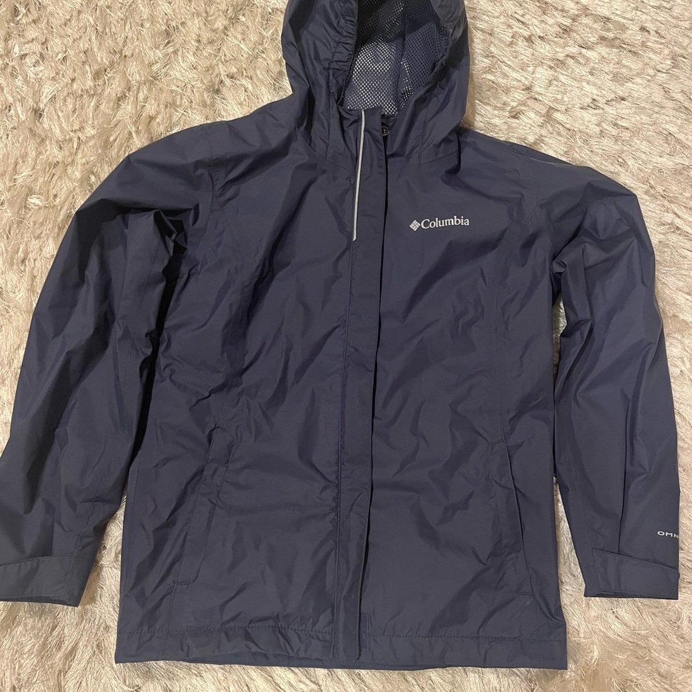 Columbia Girls lined rain jacket windbreaker.